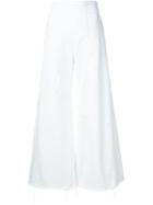 Chloé Flared Jeans, Women's, Size: 40, White, Cotton