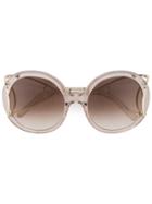 Chloé Eyewear Crystal Jackson Sunglasses - Metallic