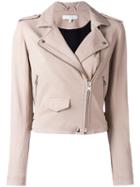 Iro - Zip Up Jacket - Women - Lamb Skin/rayon - 38, Nude/neutrals, Lamb Skin/rayon
