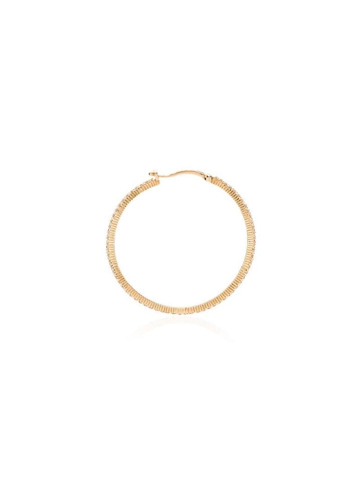 Foundrae 18kt Yellow Gold Diamond Hoop Earrings