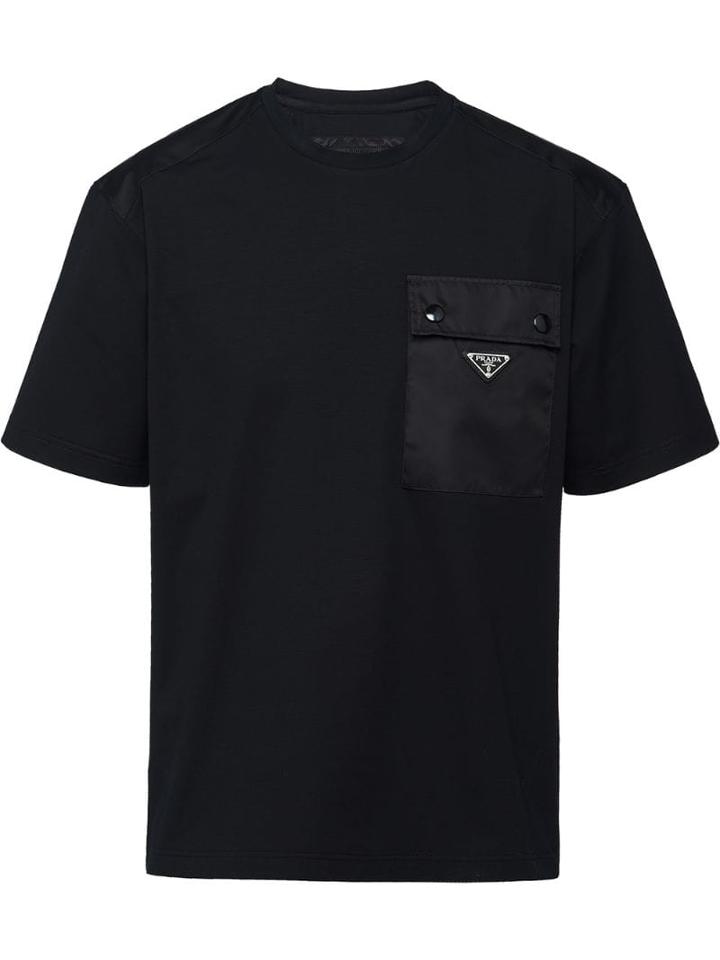 Prada Snap Button Pocket T-shirt - Black
