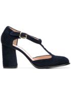 Lenora Mietta Corduroy Pumps - Blue