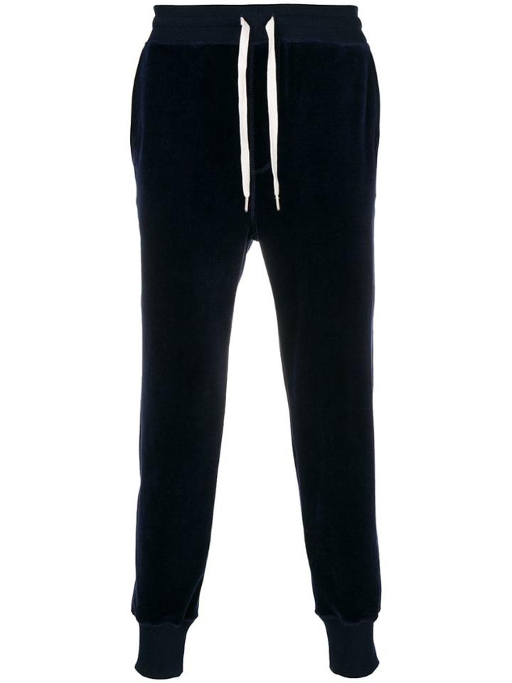 Ami Alexandre Mattiussi Ami Paris Velvet Trackpants - Blue