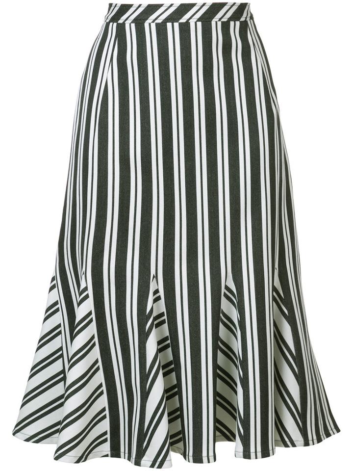 Altuzarra - Striped Skirt - Women - Cotton/polyester/spandex/elastane/wool - 42, Black, Cotton/polyester/spandex/elastane/wool