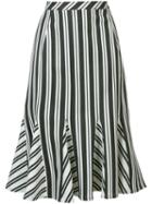 Altuzarra - Striped Skirt - Women - Cotton/polyester/spandex/elastane/wool - 42, Black, Cotton/polyester/spandex/elastane/wool