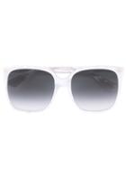 Gucci Eyewear Oversize Gradient Square Sunglasses, Women's, Size: 57, White, Acetate