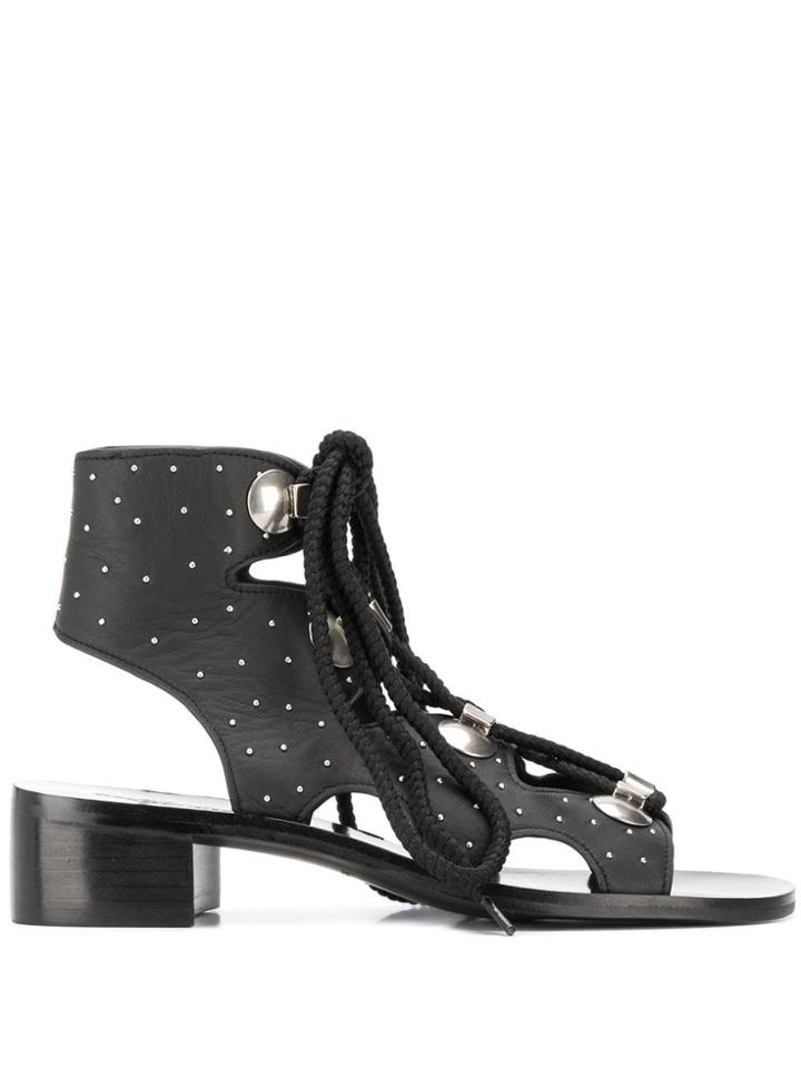 See By Chloé Studded Lace-up Sandals - Black