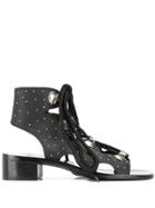 See By Chloé Studded Lace-up Sandals - Black