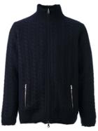 N.peal Lined Cable Cardigan - Blue