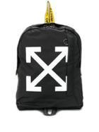 Off-white Diagonal Arrows Print Backpack - Black