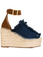 Chloé 'isa' Denim Wedge Sandals