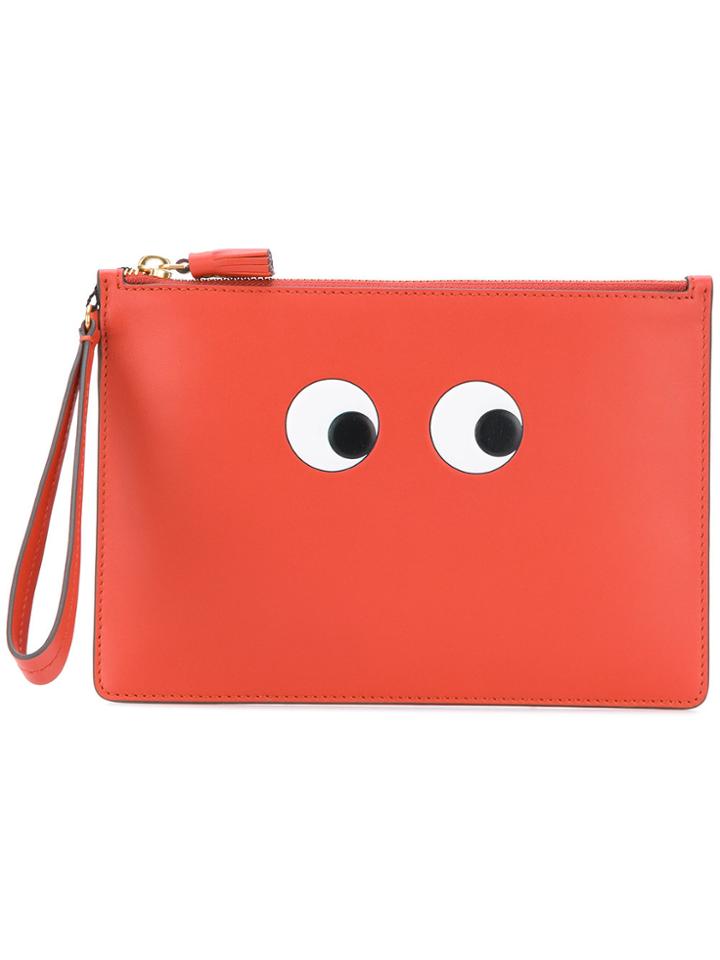 Anya Hindmarch Eyes Zip Pouch - Yellow & Orange