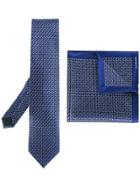 Lanvin Tie And Pocket Square Set - Blue