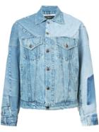 Amiri Patchwork Denim Jacket - Blue