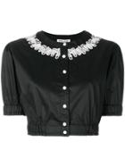 Opening Ceremony Embroidered Crop Top - Black