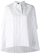 Roberto Collina Striped Shirt, Women's, Size: Small, White, Cotton