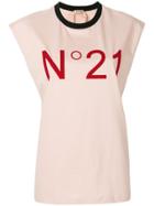 No21 Cap-sleeve Logo T-shirt - Pink & Purple