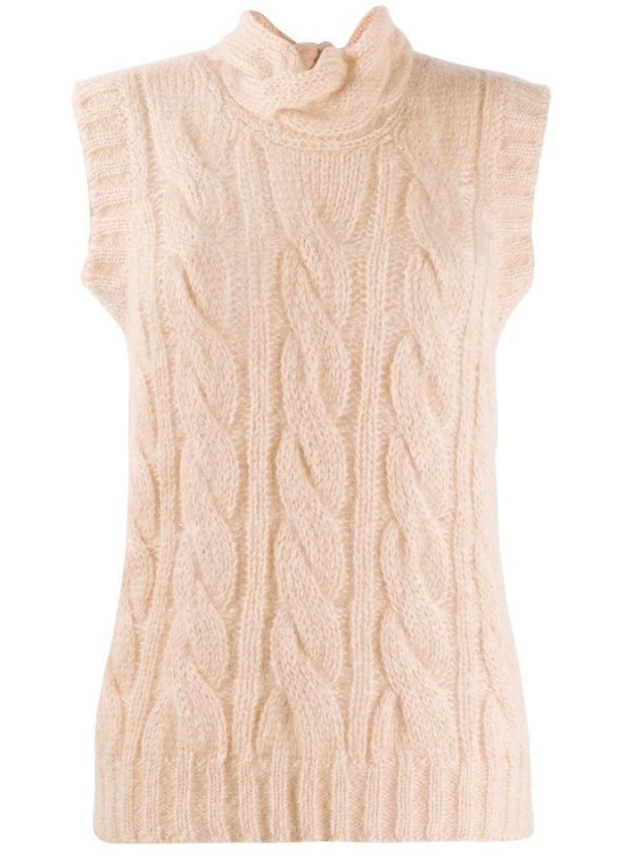 Prada Cable Knit Vest - F0236 Cipria
