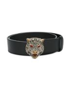 Gucci - Tiger Embellished Belt - Women - Calf Leather/metal - 85, Black, Calf Leather/metal