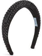 Prada Crystal Embellished Headband - Black