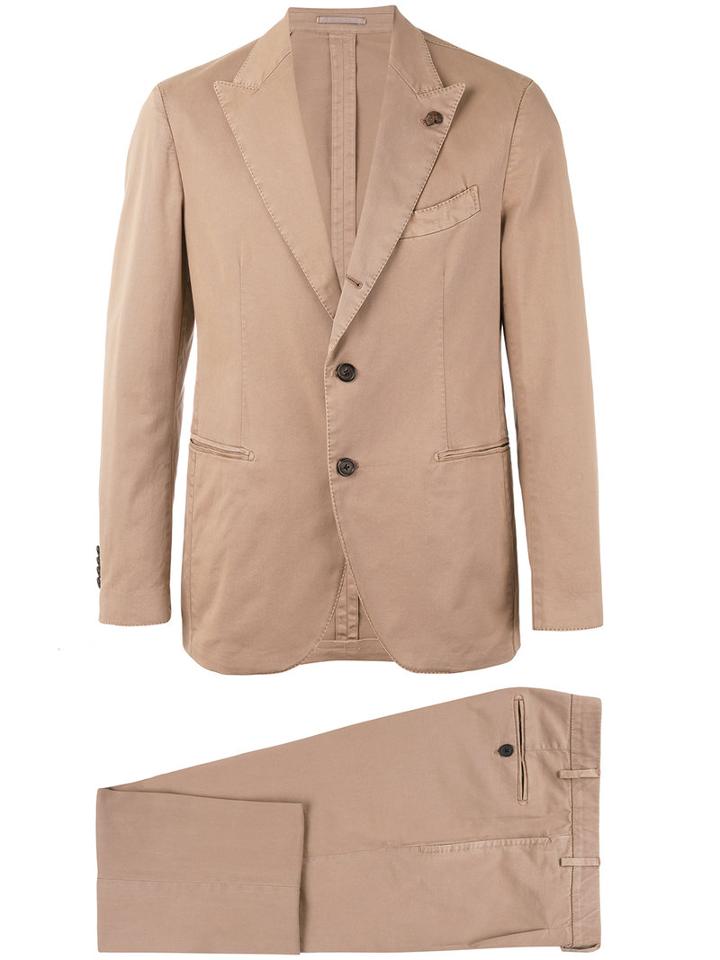 Gabriele Pasini - Pointed Lapels Two-piece Suit - Men - Cotton/polyester/spandex/elastane - 50, Nude/neutrals, Cotton/polyester/spandex/elastane