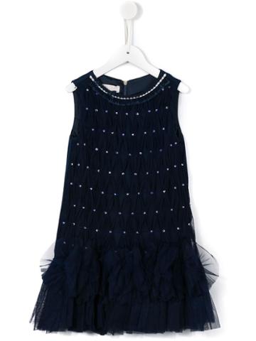 Quis Quis Sequin Embellished Tulle Dress, Girl's, Size: 6 Yrs, Blue
