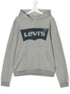 Levi's Kids Teen Logo Print Hoodie - Grey