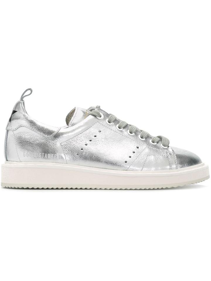Golden Goose Deluxe Brand Starter Sneakers, Women's, Size: 40, Grey, Leather/cotton/rubber
