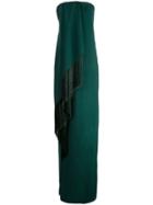 Oscar De La Renta Draped Asymmetric Dress - Green