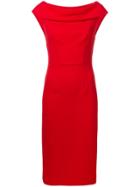 P.a.r.o.s.h. Boat Neck Midi Dress - Red