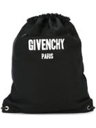 Givenchy 'paris' Drawstring Backpack - Black