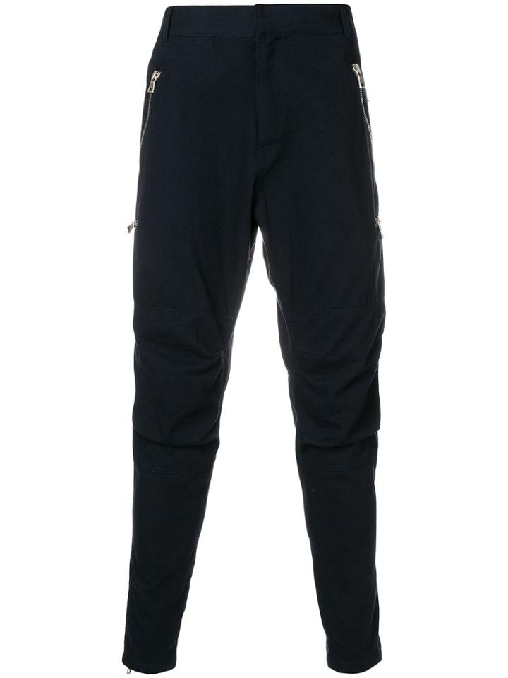 Balmain Ruched Detail Trousers - Blue
