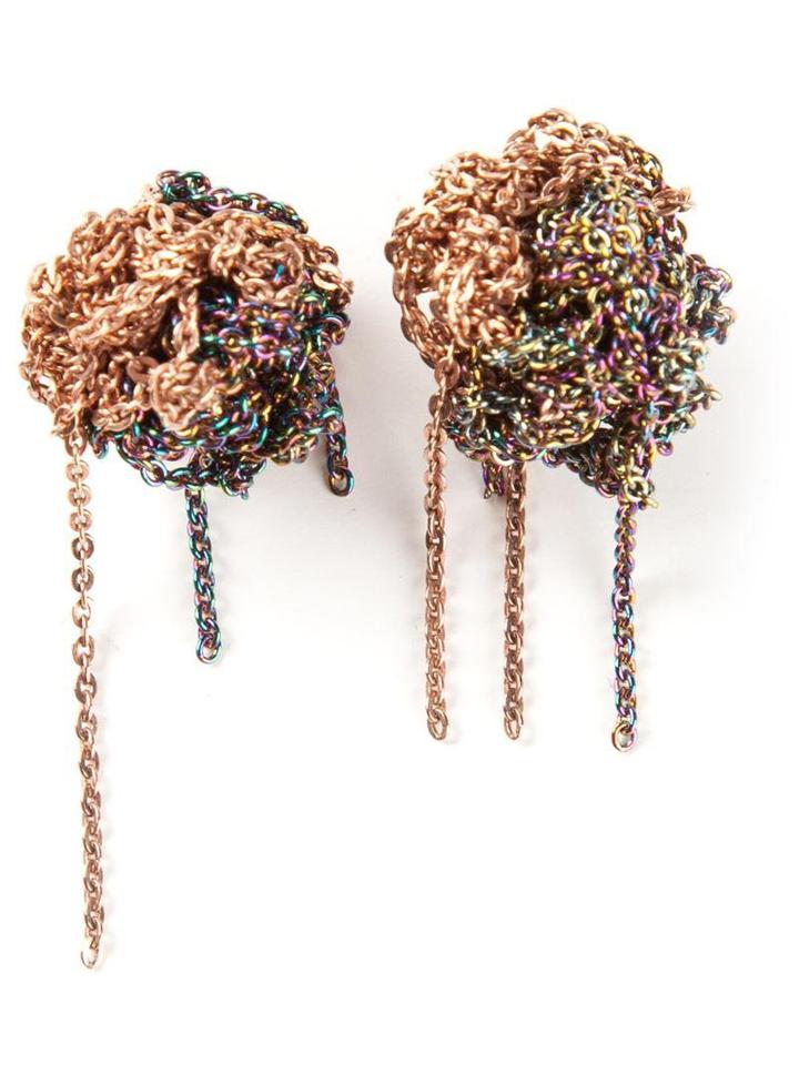 Arielle De Pinto Crochet Chains Earrings
