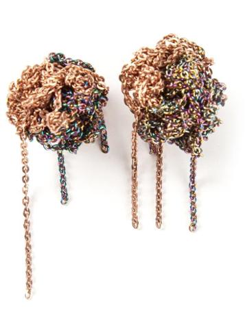 Arielle De Pinto Crochet Chains Earrings