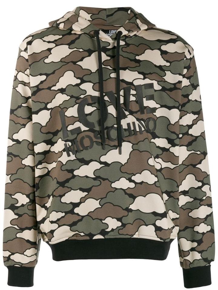 Love Moschino Camouflage Hoody - Green