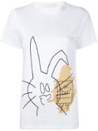 Peter Jensen Rabbit And Spongebob Print T-shirt - White