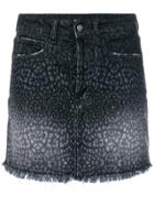 Marcelo Burlon County Of Milan Short Denim Skirt - Black
