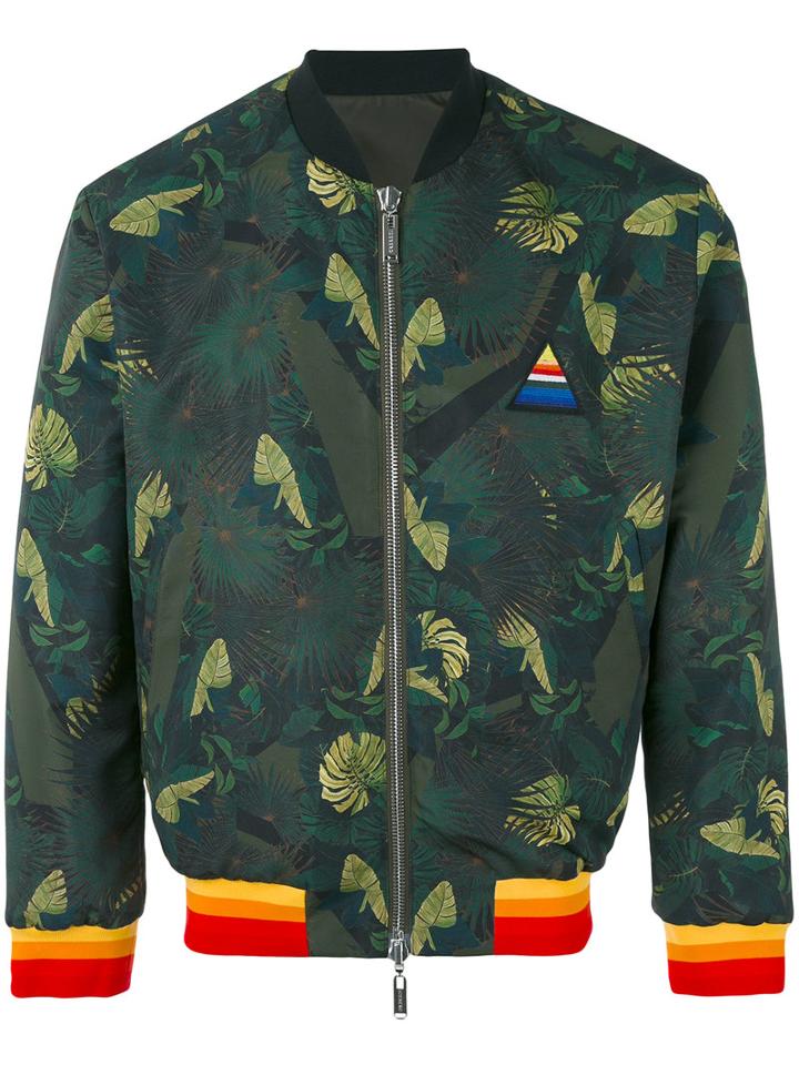 Iceberg - Reversible Palms Bomber Jacket - Men - Polyamide/polyester/polyurethane - 46, Green, Polyamide/polyester/polyurethane