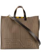 Fendi Large Logo Tote Bag - Brown
