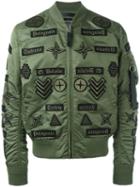 Marcelo Burlon County Of Milan Roldan Alpha Ma-1 Bomber Jacket, Men's, Size: Xl, Green, Nylon