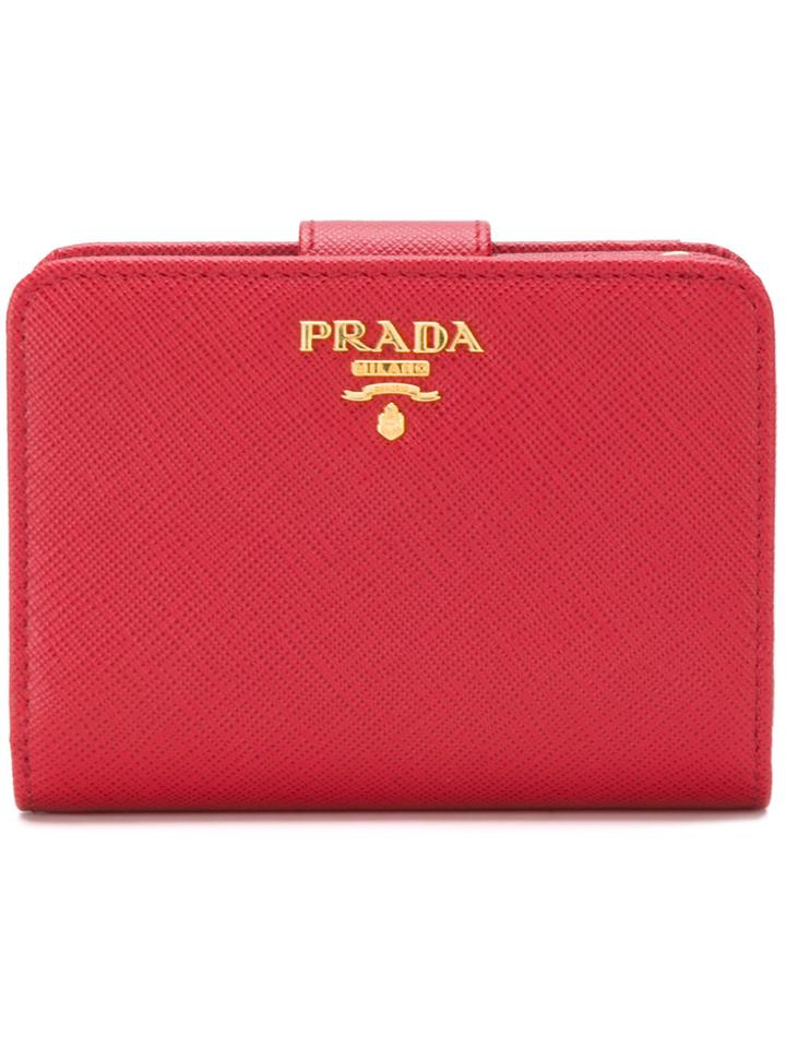 Prada Saffiano Small Wallet - Red