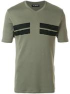 Neil Barrett Stripe Detail T-shirt - Green