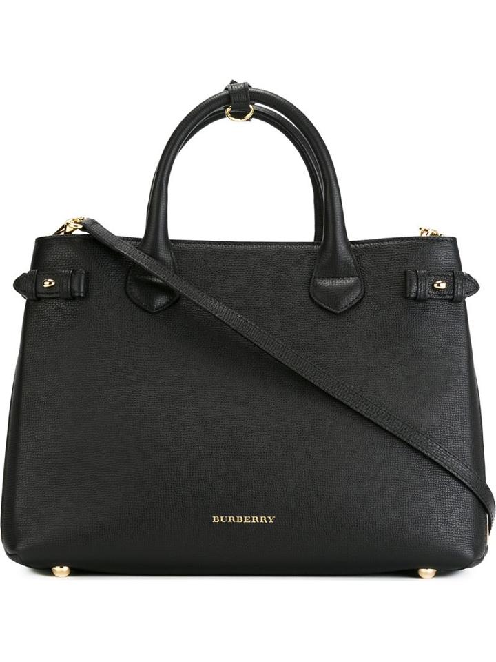 Burberry Medium 'banner' Tote, Women's, Black