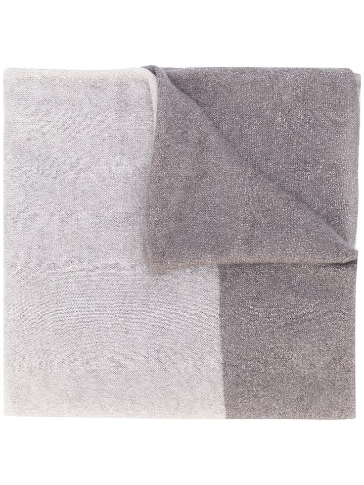 Fabiana Filippi - Contrast Scarf - Women - Polyamide/polyester/mohair - One Size, Grey, Polyamide/polyester/mohair