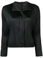 Pleats Please By Issey Miyake Fitted Jacket With Pleats - Black