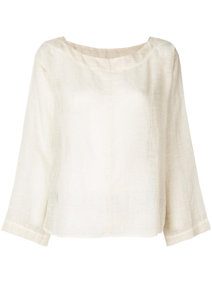 Forte Forte Bell Sleeve Top - Nude & Neutrals