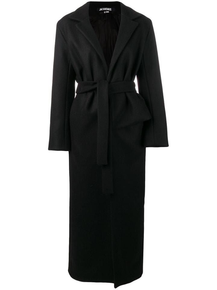 Jacquemus Belted Single-breasted Coat - Black