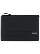 Bulgari - Logo Plaque Clutch - Men - Leather - One Size, Black, Leather