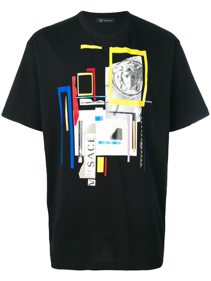 Versace Graphic Medusa Print T-shirt - Black