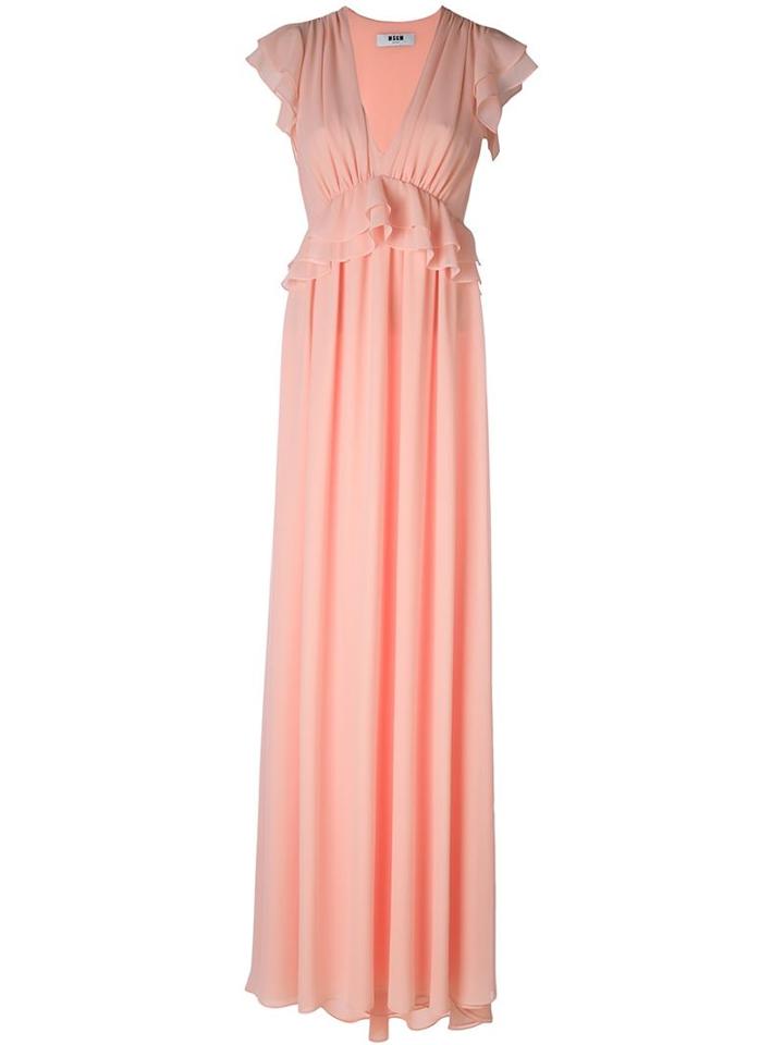 Msgm Ruffled Trim Evening Dress